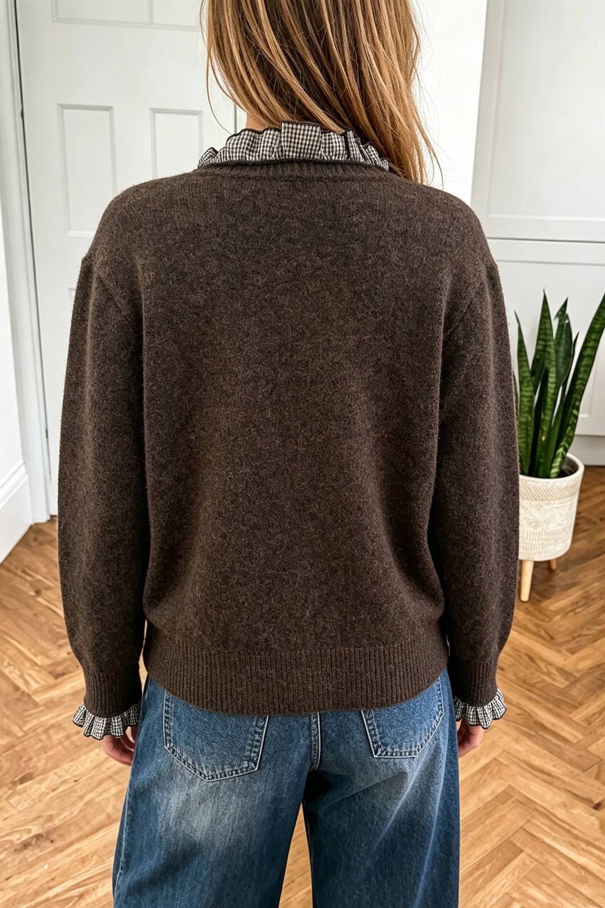 Ruffle Trim Cardigan